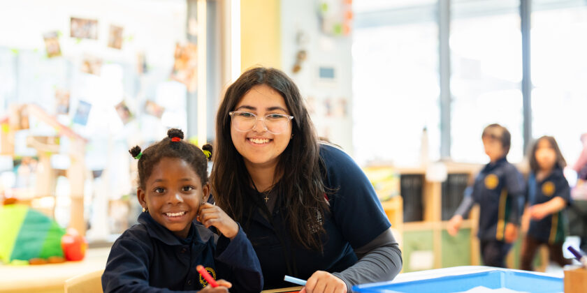 Anne, ELC Educator with ELC student