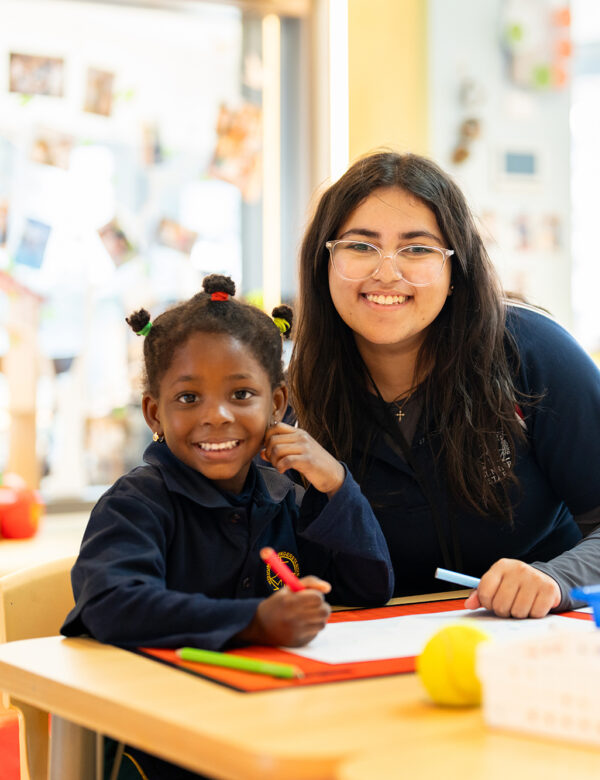 Anne, ELC Educator with ELC student